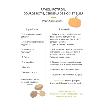 Ravioli au potiron - barquette de 4dz