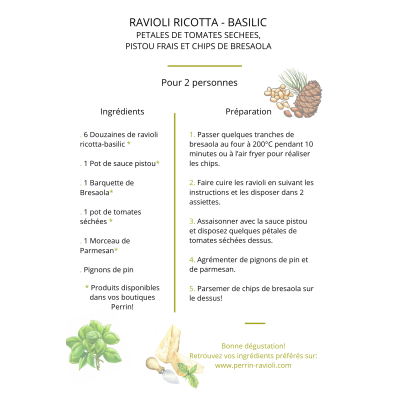 Ravioli de printemps à la ricotta et au basilic frais