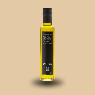 Huile d'olive au basilic - 25cl